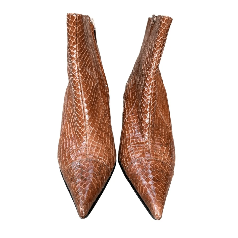 Dolce & Gabbana Botines Cuero Piel Serpiente Marrón Punta Talla 41EU/11US Foto 2 de 4