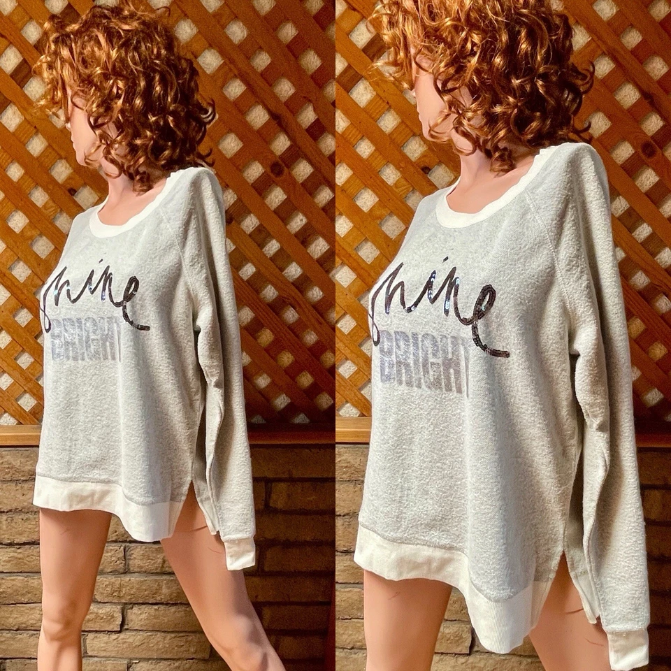 Новый Xhilaration блеск яркий блестками украшенный толстовка размер большой - Изображение 2 из 4