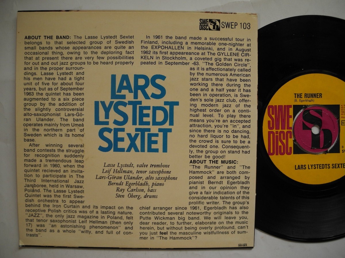 オリジナル盤/LARS LYSTEDT SEXSET「jazz under〜」 オリジナル盤/LARS