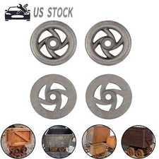 4 Mining Ore Car Sm Railroad Craft Garden Cart Wheel Cast Iron 7-1/4 Inch