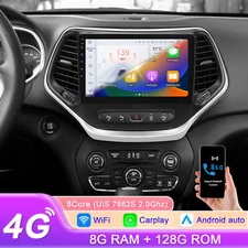 10.1" Android 13 Carplay Radio For Jeep Cherokee 2013-2018 GPS Navi DSP 8G+128GB