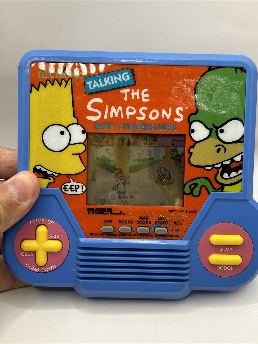 1994 Tiger Electronics The Simpsons Bart vs Homersaurus Handheld