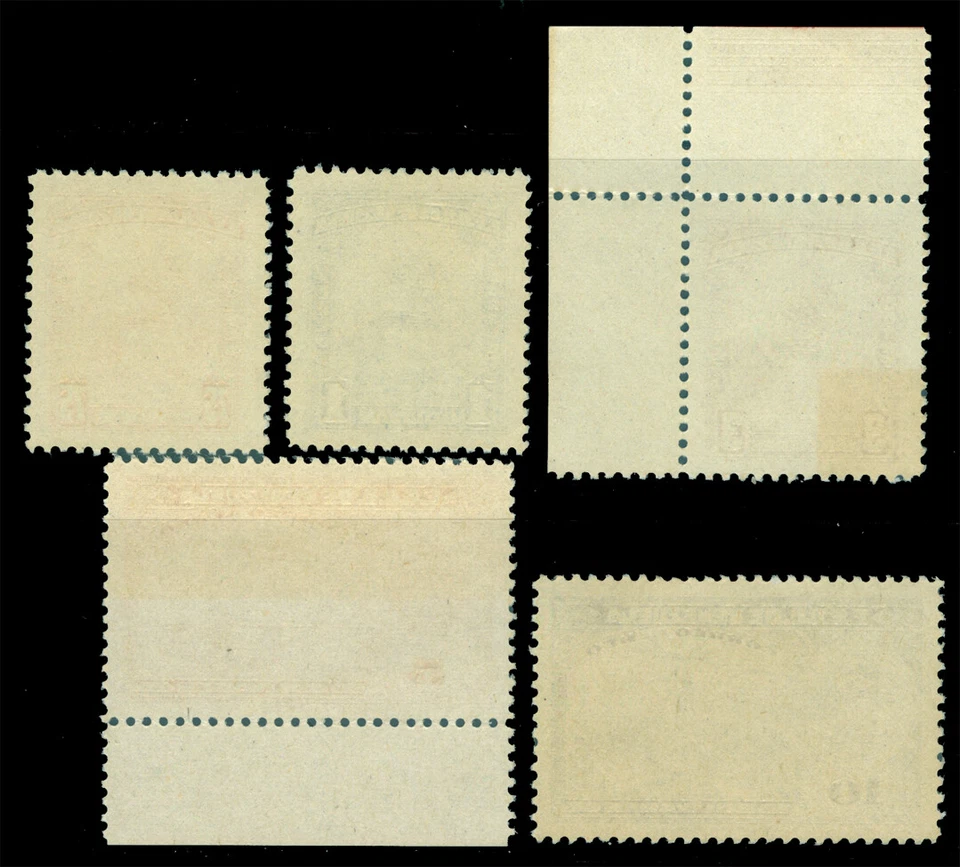 VENEZUELA 1947 CORREO AÉREO - Conjunto de imágenes Scott # C232-C236 como nuevo MNH Foto 2 de 2