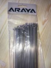 36  ARAYA Bicycle Spokes 192mm & 194mm Stainless Steel,  silver,  P/Gauge