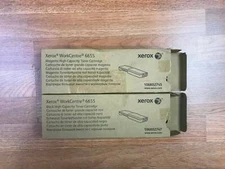 2 Used Xerox M&K High-Cap.Toner WorkCentre 6655 106R02745 & 106R02747 FedEx 2Day