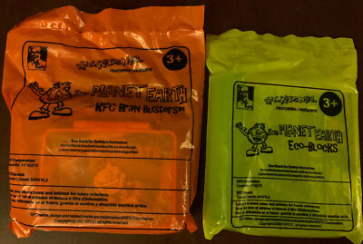 Lot Of 2 KFC Kids Meal Toys PLANET EARTH: KFC Brain Busters and Eco-Blocks 2001