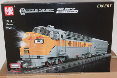 OO Mould King 12018 Zug Lokomotive EMD F7 WP Klemmsteine 1751 pcs NEU OVP