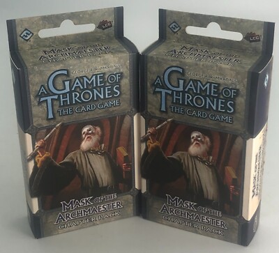 (2)x Game of Thrones GOT Mask of the Archmaester Chapter Pack Deck Card ...