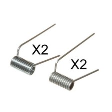 Pack of 4 Letter Plate / Letterbox Springs with Cranked Arm (2 Different Sizes)