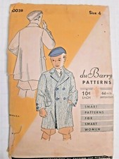 Du Barry 1003 1003B Sports Coat Sewing Pattern Boys 4 4T VTG 30's 40's Church