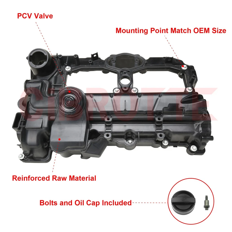 Kit de cubierta de válvula para BMW 328i 528i xDrive 2012-2016 14-16 228i 428i 2,0 L N20⭐⭐⭐⭐⭐⭐⭐ Foto 2 de 4