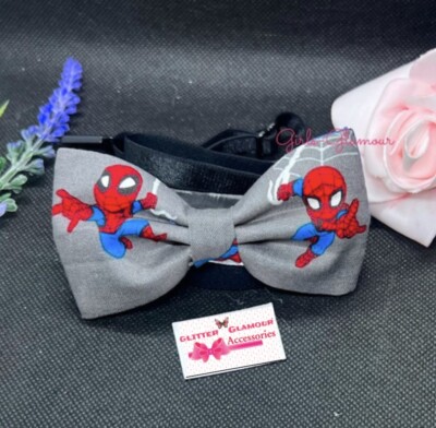 Spiderman Bow Tie Necktie Dickie Games Badge Costume Comics Marvel Shirt BT016