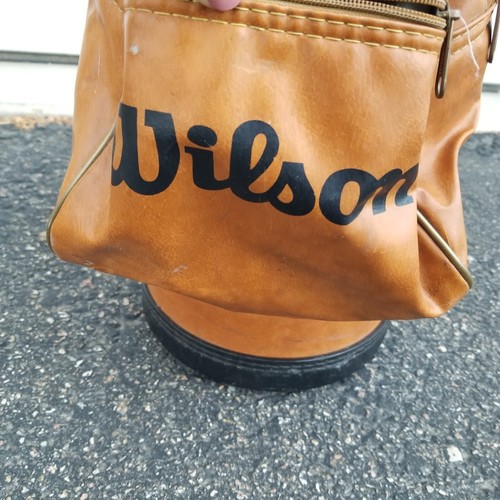 Wilson Brown Faux Leather 15 Divider Cart Golf Bag VTG - Picture 4 of 15