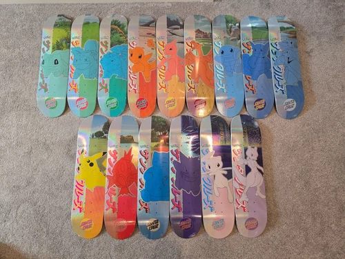 Pokemon x Santa Cruz Full Set 15/15 Blind Bag Skateboards Limited Edition Sealed