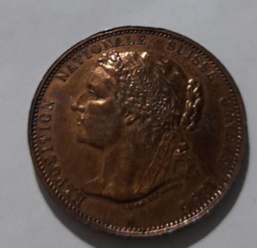 Suisse Genève Exposition nationale 1896 médaille bronze ou cuivre env. 11,5 g c - Photo 1/2
