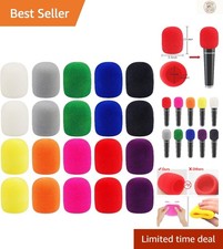 20 Pack Disposable Foam Microphone Covers in 10 Vibrant Colors for DJs