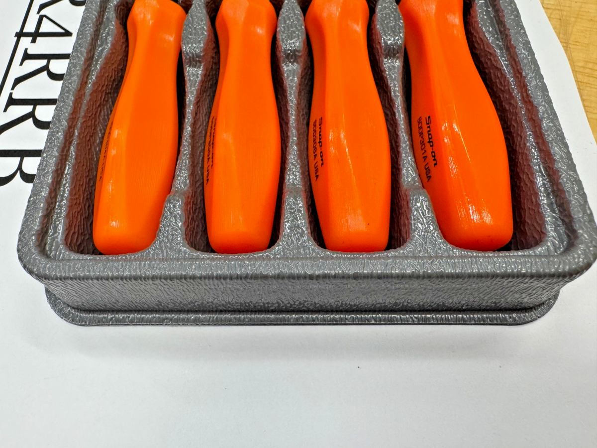 Snap-on Tools USA NEW ORANGE 4pc Mini Hard Grip Combo Screwdriver