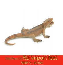 5 Inch Realistic Bearded Dragon Pogona Lizard Reptile Rubber Figure... w1a