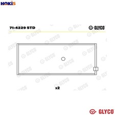 CONNECTING ROD BEARING 71-4229 STD STD FOR 8030/8035.02 2.6L 8035.01 2.3L 3cyl
