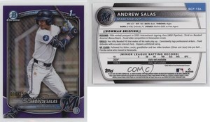 2025 Bowman Chrome Prospects Purple Refractor /250 Andrew Salas #BCP-156