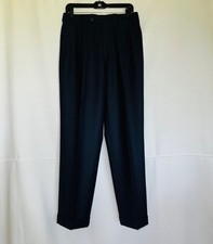 New Brooks Brothers Made in Italy Medium Weight Wool Navy Dress Pants 31