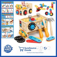 Montessori Kids Tool Set for Ages 2-4 Wooden STEM Pretend Play Construction