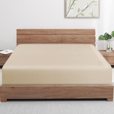 Queen Bamboo Viscose Cool Comfort Sheet, 400 Thread Count, Queen, Beige