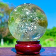 188G AAA Grade Natural Rainbow Citrine Sphere Quartz Crystal Healing Chakras