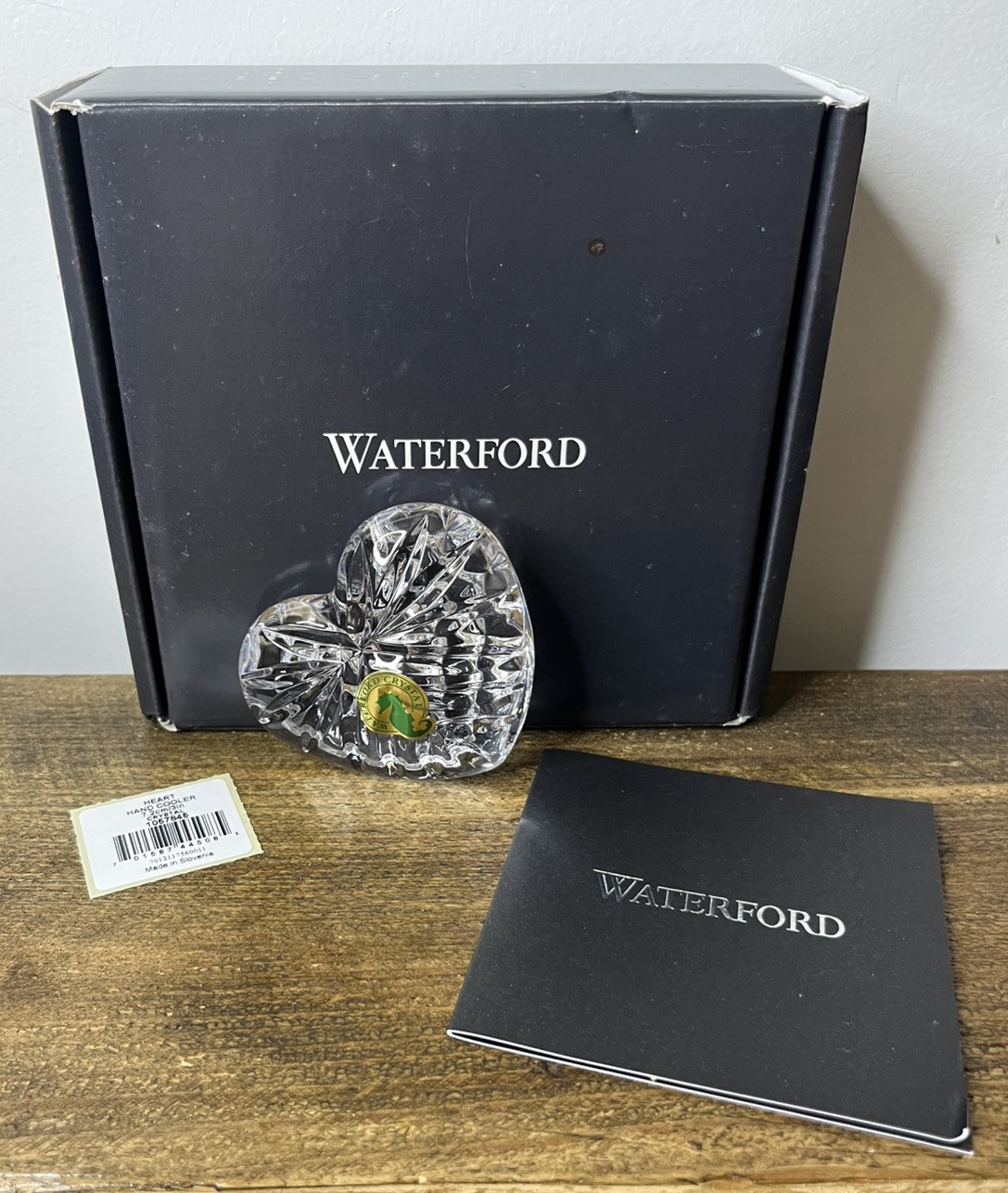 Waterford Crystal Wedding Heart Hand Cooler Paperweight from Ireland