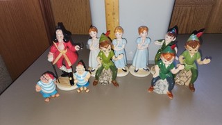 Disney Ceramic Peter Pan Figurine Lot
