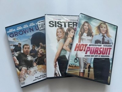 Comedy DVD Lot - Grown Ups, Sisters Unrated, Hot Pursuit (3) New Sealed