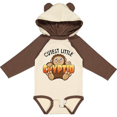 Inktastic Cutest Little Cryptid- Bigfoot Long Sleeve Creeper Pop Culture Fun For