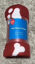 Pet Central Pet Fleece Throw 50x60 Inch Polyester Red