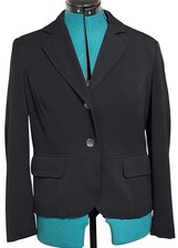 Rafaella Brand Black Blazer Jacket Lined Polyester Rayon Blend Women's Size 8