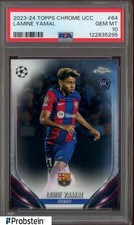 2023-24 Topps Chrome UCC Soccer #64 Lamine Yamal RC Rookie PSA 10 GEM MINT
