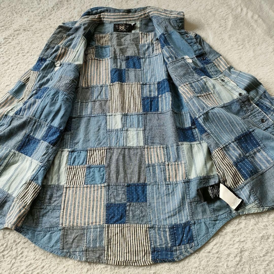 [Super Rare] RRL Patchwork Denim Jacket Double R … - image 3