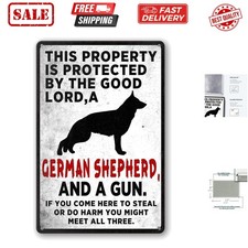 Beware Of Dog Sign Warning Signs For Fence German Shepherd Sign This Property...