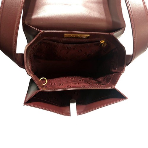 Cartier Must de Cartier Embossed Logo Crossbody Leather Shoulder Bag Bordeaux - Picture 8 of 17