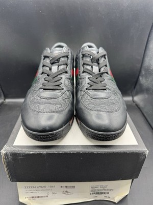 Gucci Leather Web Sneakers 'Black' Sz 6.5G / US Men's 7 (233334