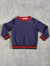 Kids Blue Gucci Web Sweater | Sz 4 | Pre-loved | authentic designer