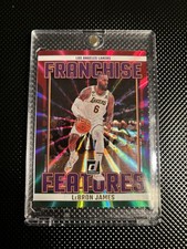 2023-24 Panini Donruss Franchise Features LeBron James Holo Red & Green Laser/75