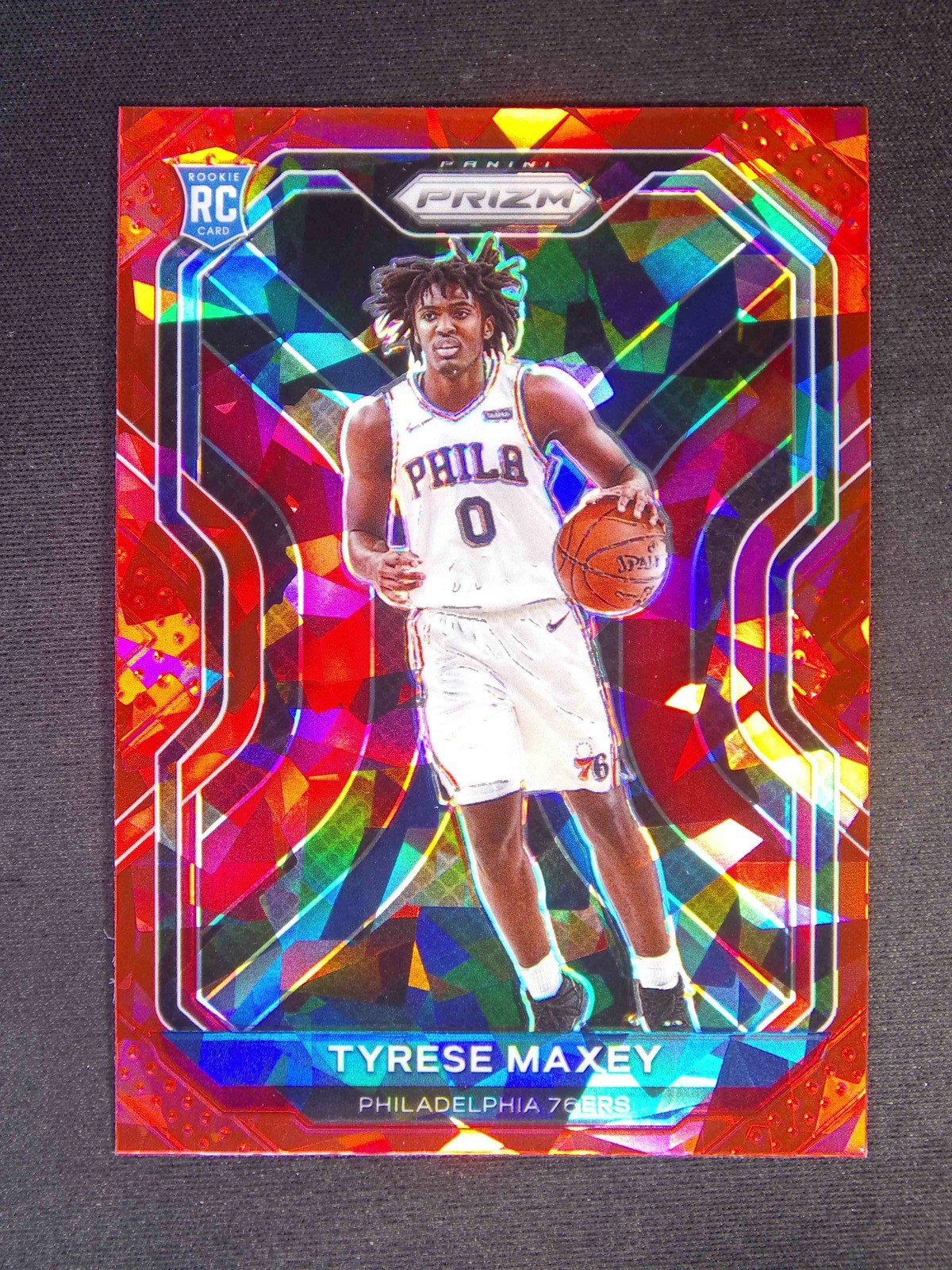 2020-21 Panini Prizm Tyrese Maxey #256 RC Rookie Red Ice