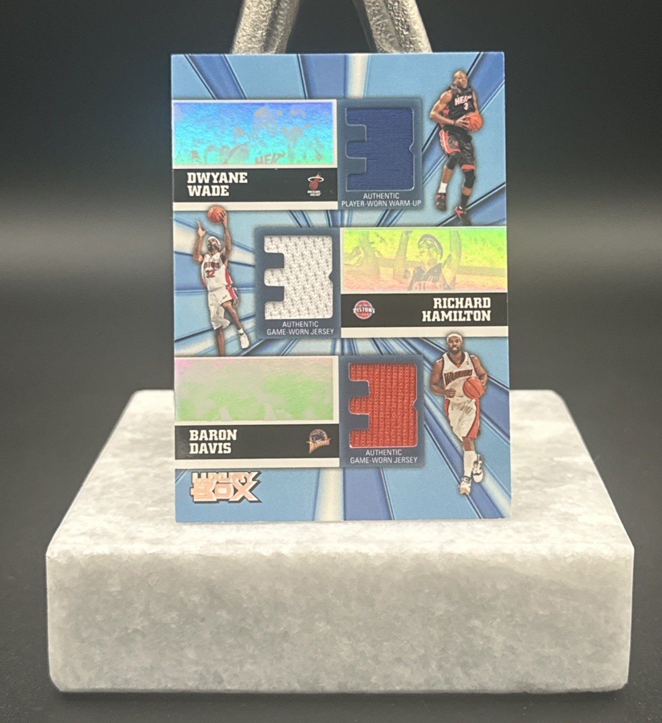 Dwayne Wade Richard Hamilton Baron Davis 2006 Topps Lux Box Game Worn MEM /250
