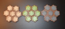 Heroscape : Terrain 1 Lot 3 Items : 7-Hex Rock / Sand / Grass Tiles Good