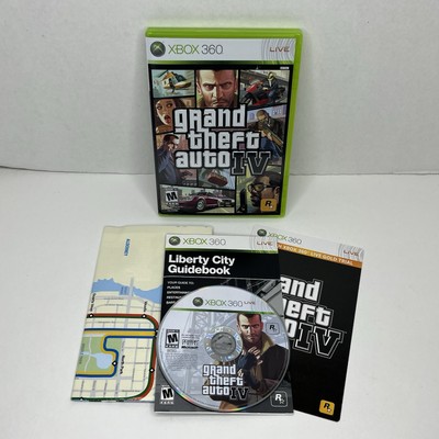 Grand Theft Auto IV (Xbox 360, 2008) CLEAN! CIB COMPLETE Nice Shape w/ Map