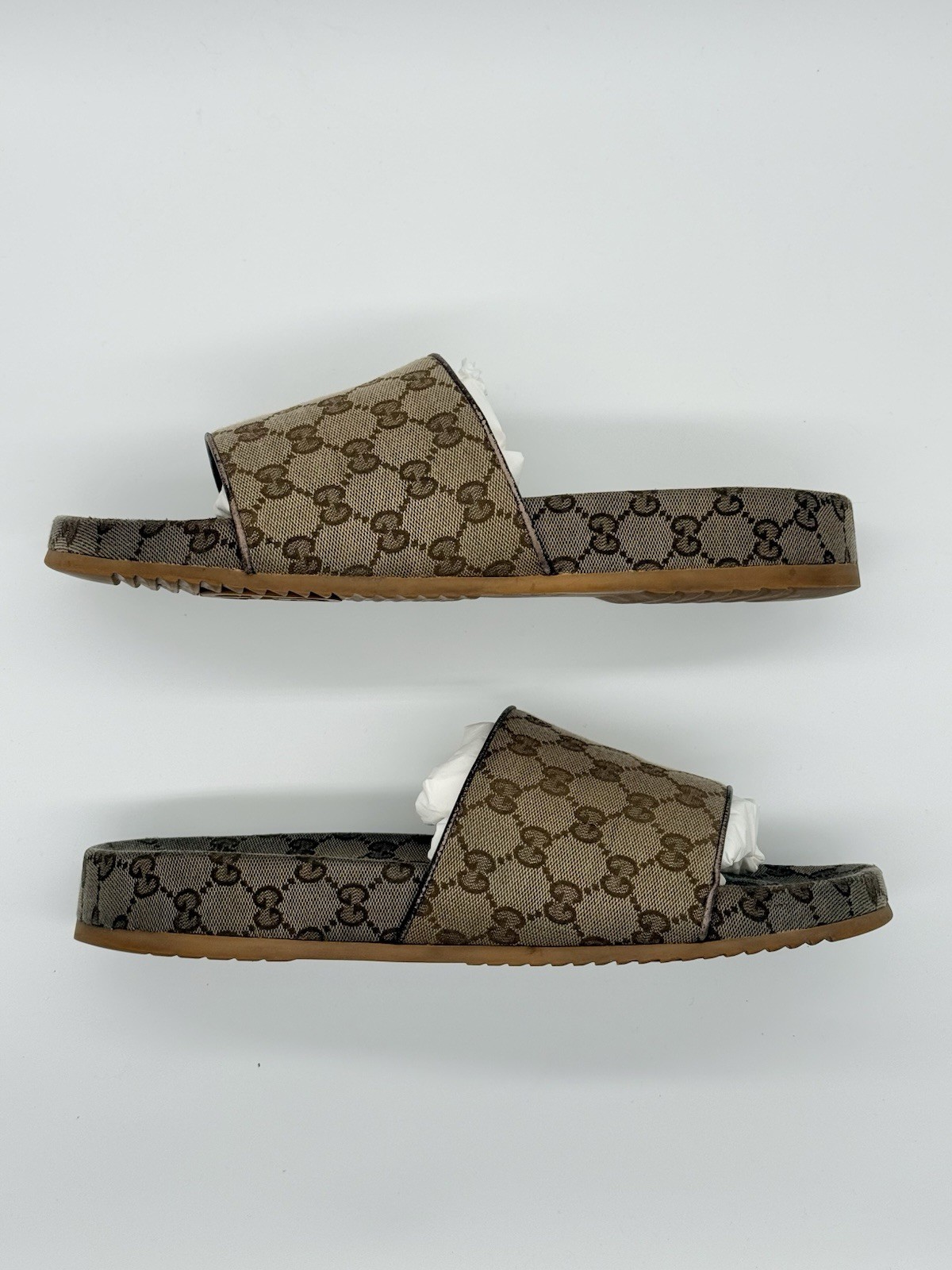 Size 13 - Gucci Interlocking GG Monogram Slides S… - image 2