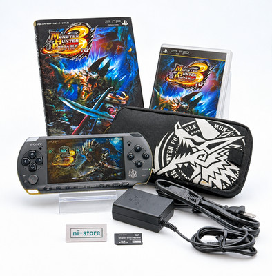 Sony PSP-3000 Console Monster Hunter 3rd Limited Region Free w/etc