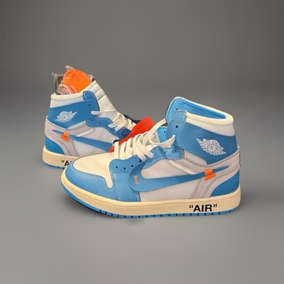 Nike Air Jordan 1 Retro High Off-White University Blue Größe EUR 43