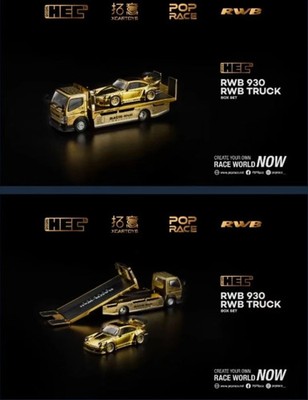Pop Race x Xcartoys 1/64 RWB 930 Fuso 300 Gold HEC 2026 Limited