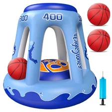 EagleStone Inflatable Pool Basketball Hoop for Kids & Adults, 47" Swimming Fl...